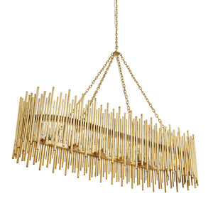 Arteriors - 84038 - Ten Light Chandelier - Prescott - Gold Leaf