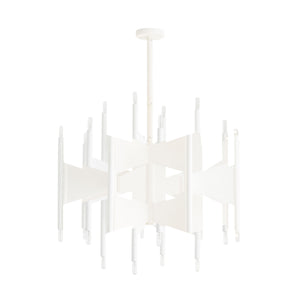 Arteriors - 84061 - 24 Light Chandelier - Deskins - White Gesso