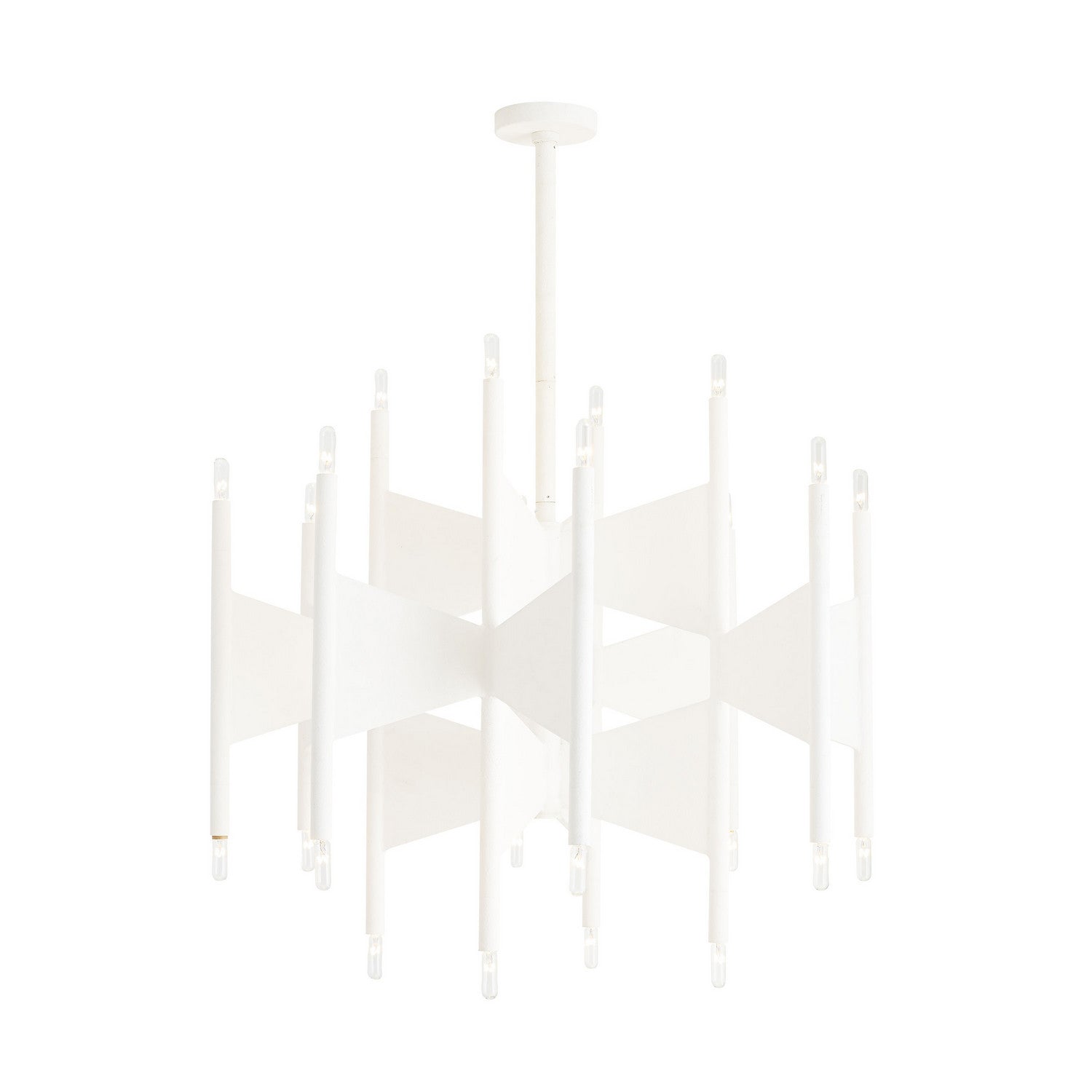 Arteriors - 84061 - 24 Light Chandelier - Deskins - White Gesso