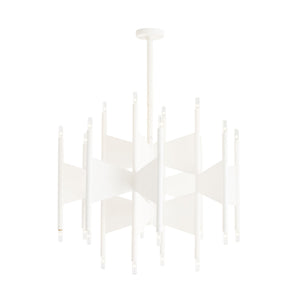 Arteriors - 84061 - 24 Light Chandelier - Deskins - White Gesso