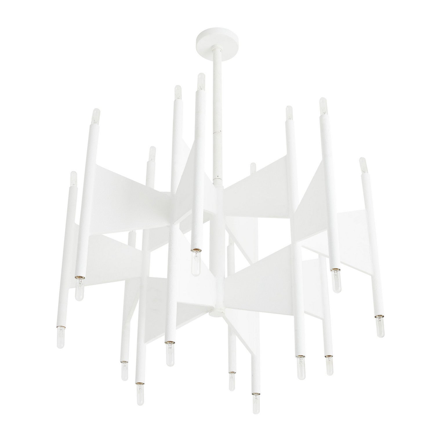 Arteriors - 84061 - 24 Light Chandelier - Deskins - White Gesso