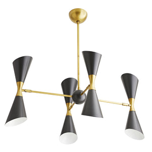 Arteriors - 89357 - Eight Light Chandelier - Fuentes - Antique Brass