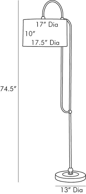 Arteriors - 79169-953 - One Light Floor Lamp - Dorchester - Bronze