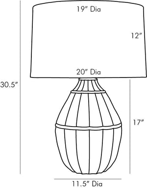 Arteriors - DW11004-578 - Two Light Table Lamp - Tangier - Egg Shell