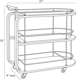 Arteriors - DW4001 - Cart - Brays - White Wash