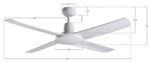 Beacon Lighting - 21302501 - 52``Ceiling Fan - Nautilus - White