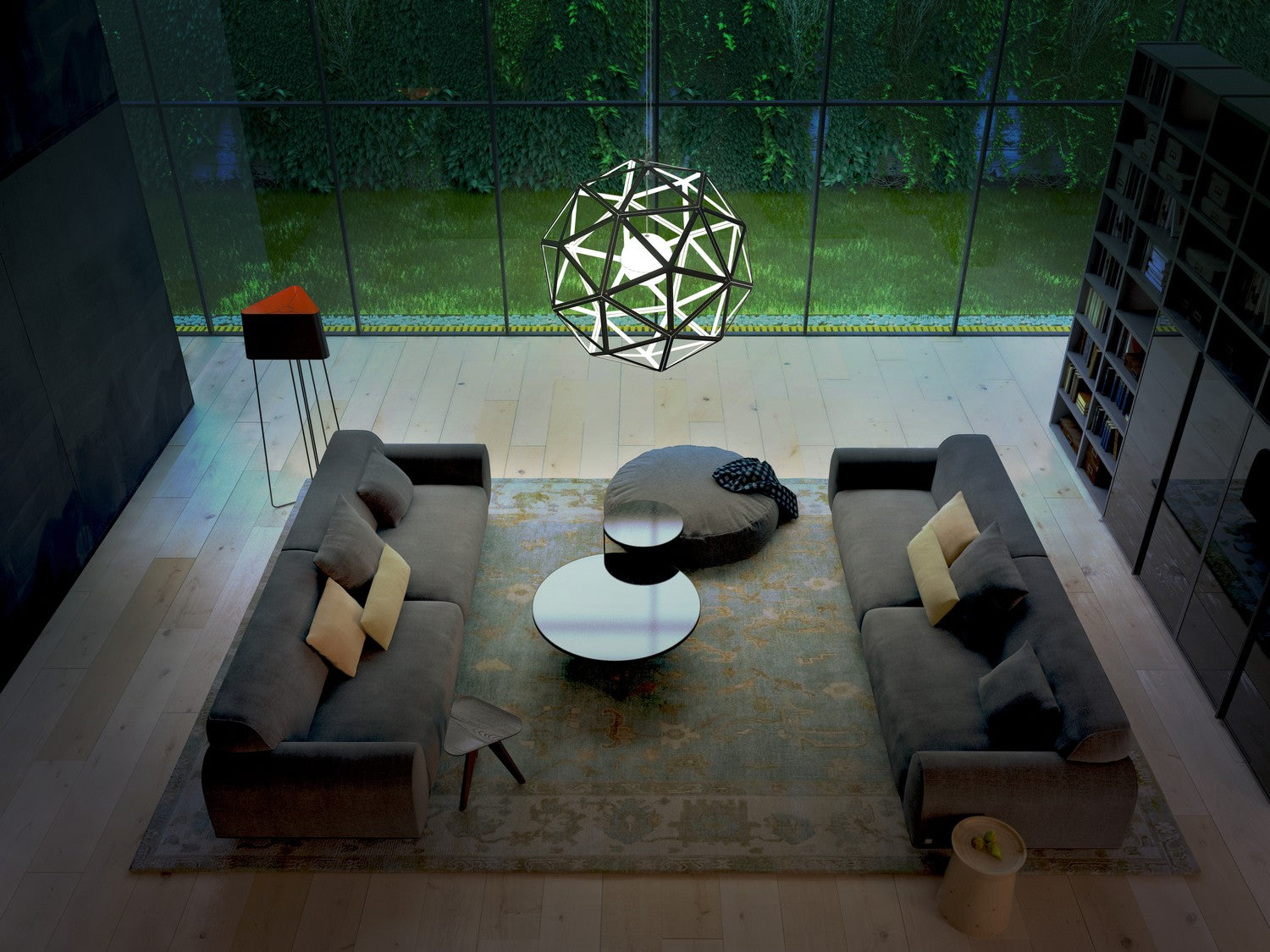 BlackJack Lighting - GDM-32A-BW-12E-NAK - LED Pendant - Geodome - Black or White