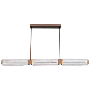 Hammerton Studio - PLB0056-67-RB-LC-001-L1 - LED Linear Dining - Ledgestone - Oil Rubbed Bronze