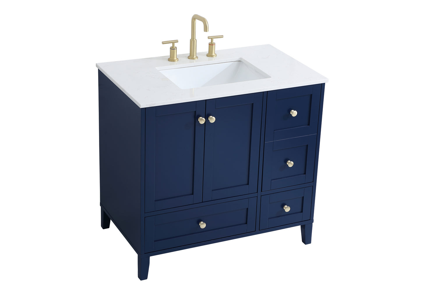 Elegant Lighting - VF18036BL - Single Bathroom Vanity - Sommerville - Blue