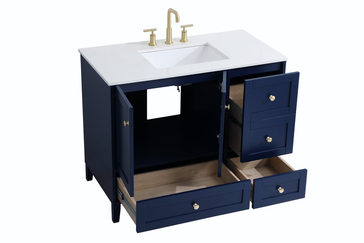 Elegant Lighting - VF18042BL - Single Bathroom Vanity - Sommerville - Blue