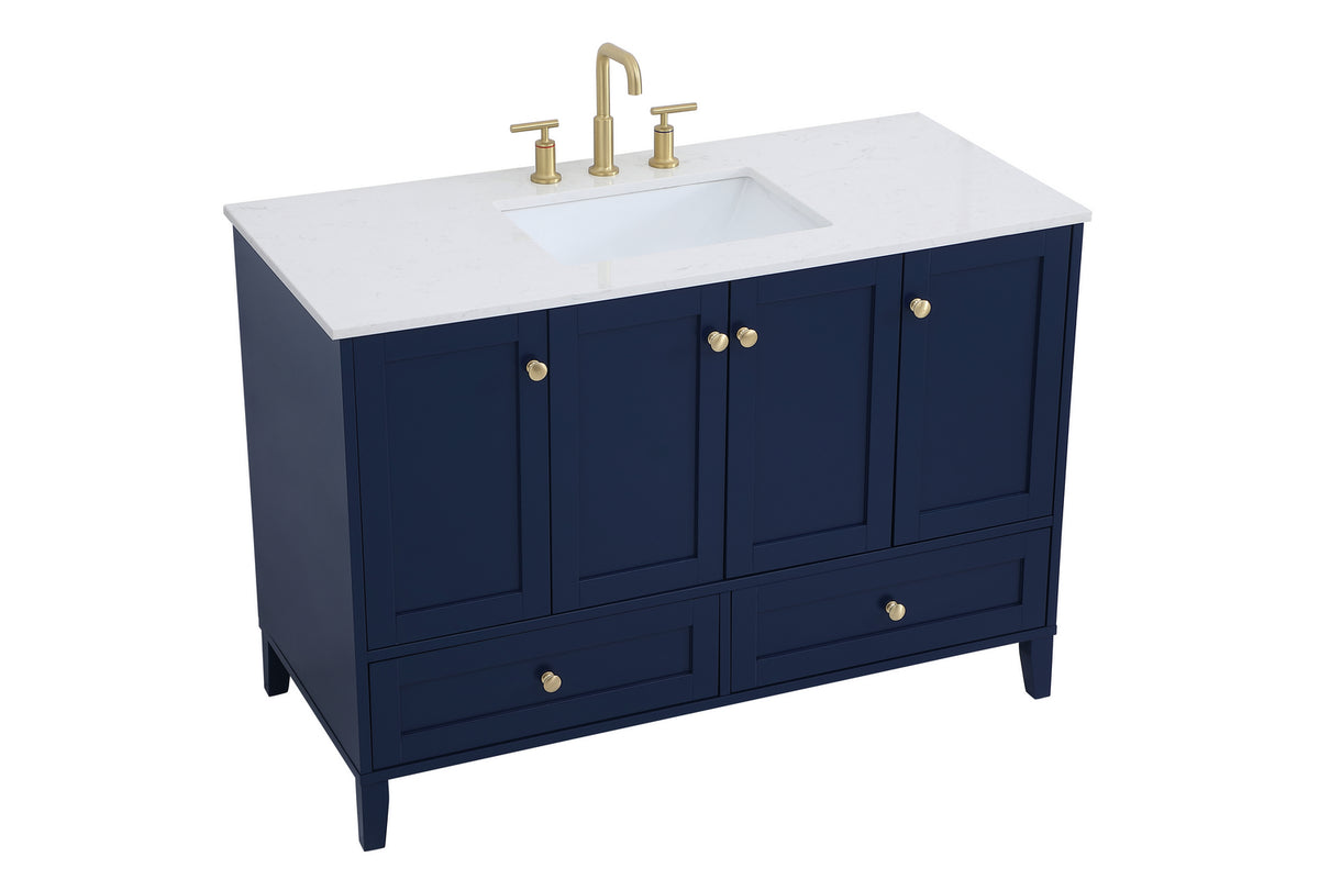 Elegant Lighting - VF18048BL - Single Bathroom Vanity - Sommerville - Blue