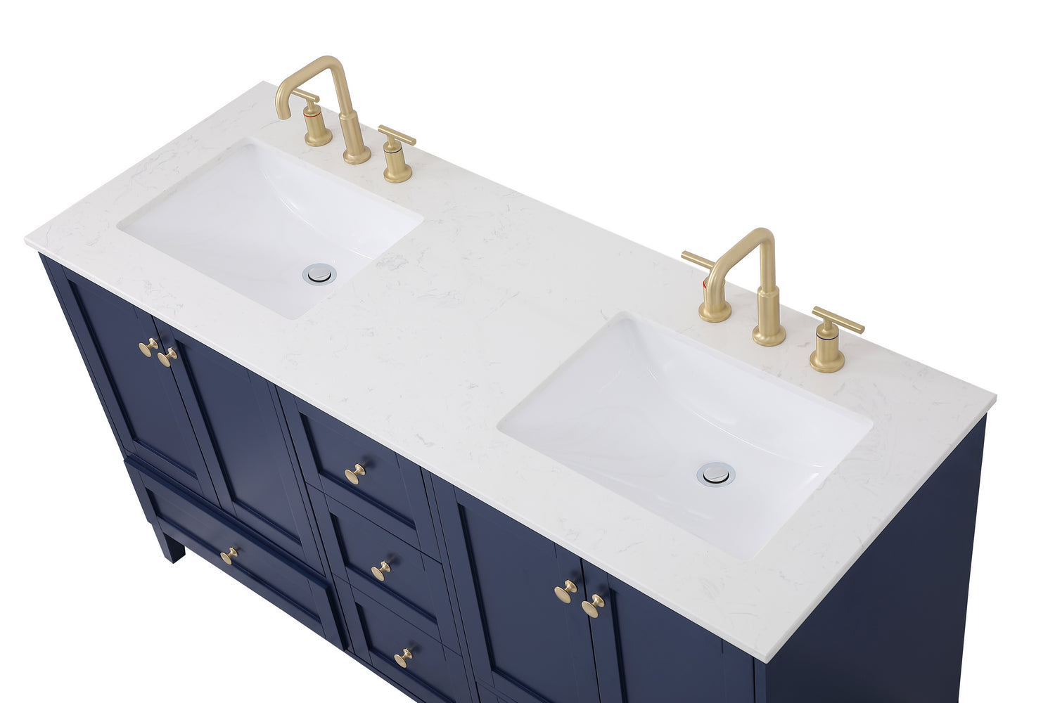 Elegant Lighting - VF18060DBL - Double Bathroom Vanity - Sommerville - Blue