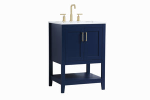 Elegant Lighting - VF16024BL - Single Bathroom Vanity - Aubrey - Blue