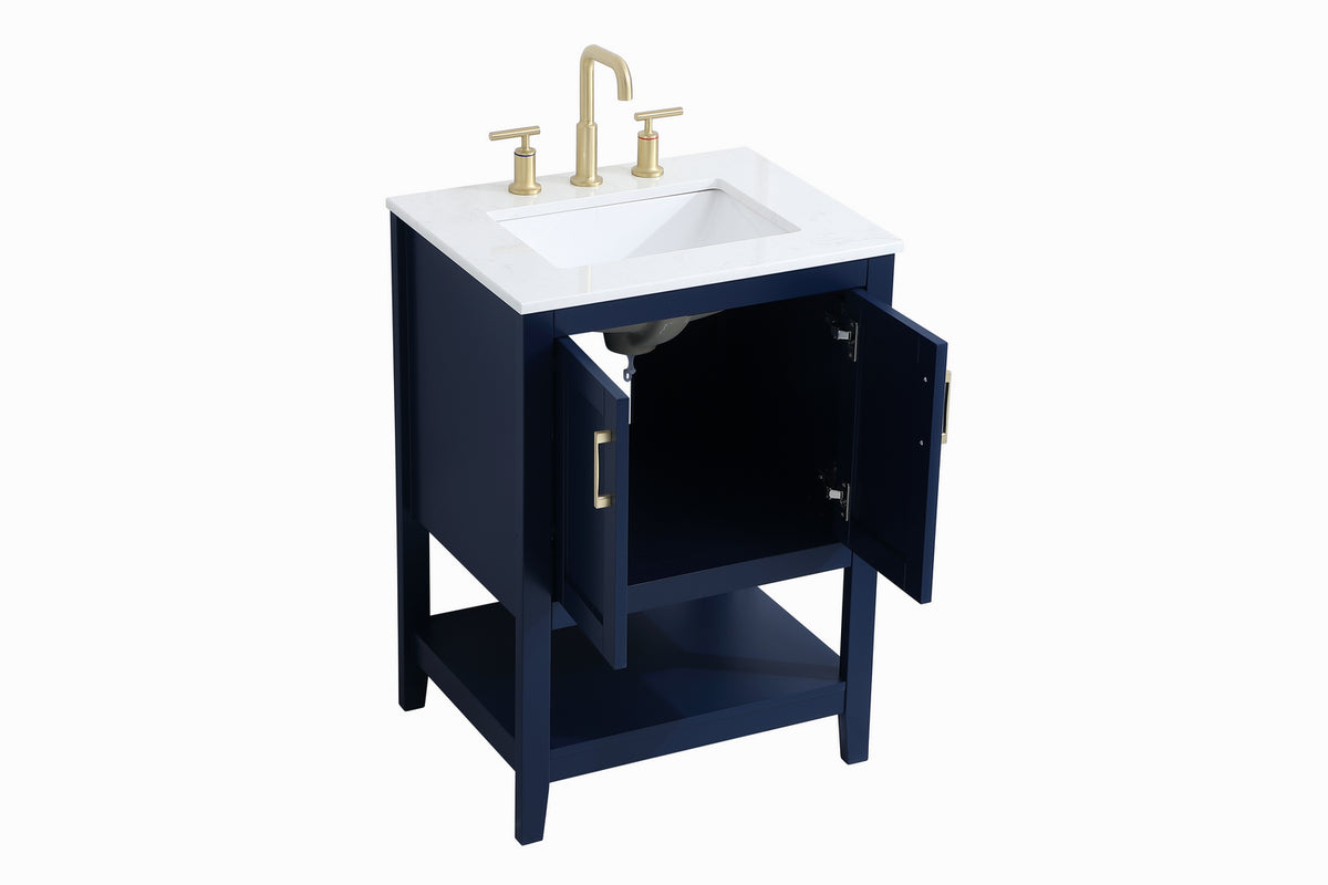 Elegant Lighting - VF16024BL - Single Bathroom Vanity - Aubrey - Blue