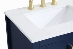 Elegant Lighting - VF16024BL - Single Bathroom Vanity - Aubrey - Blue