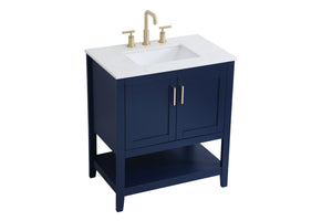 Elegant Lighting - VF16030BL - Single Bathroom Vanity - Aubrey - Blue