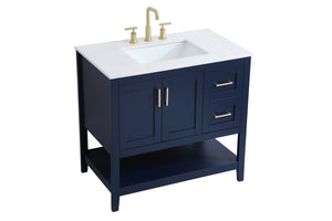 Elegant Lighting - VF16036BL - Single Bathroom Vanity - Aubrey - Blue