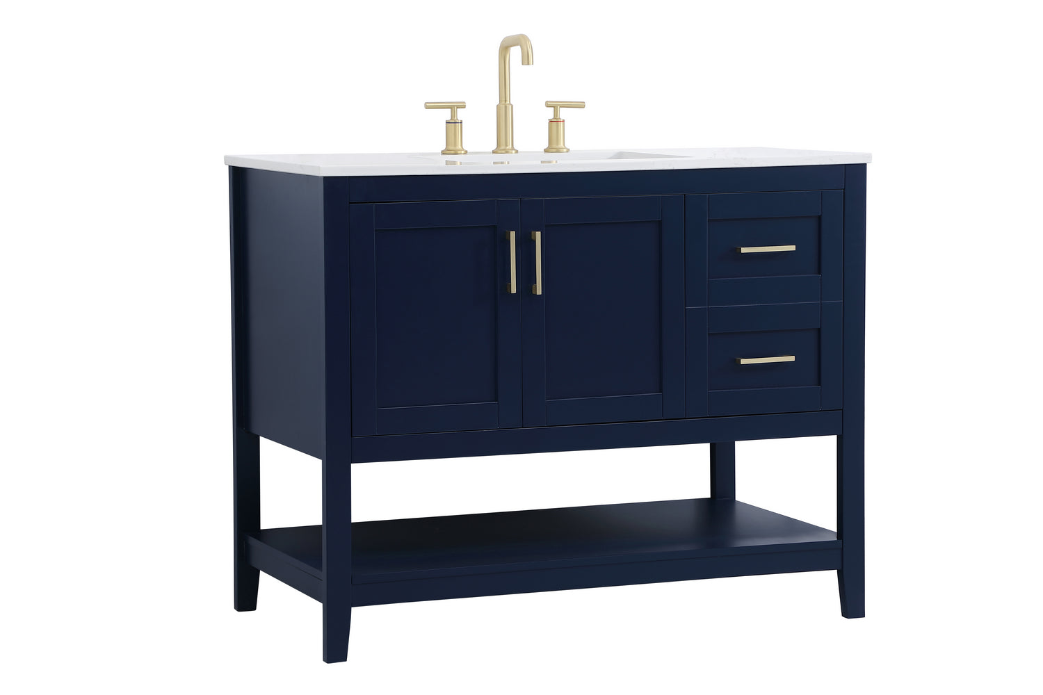 Elegant Lighting - VF16042BL - Single Bathroom Vanity - Aubrey - Blue