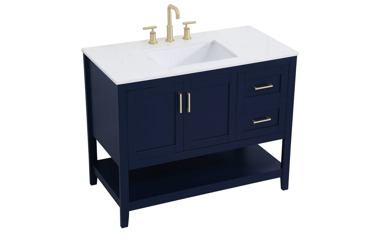 Elegant Lighting - VF16042BL - Single Bathroom Vanity - Aubrey - Blue