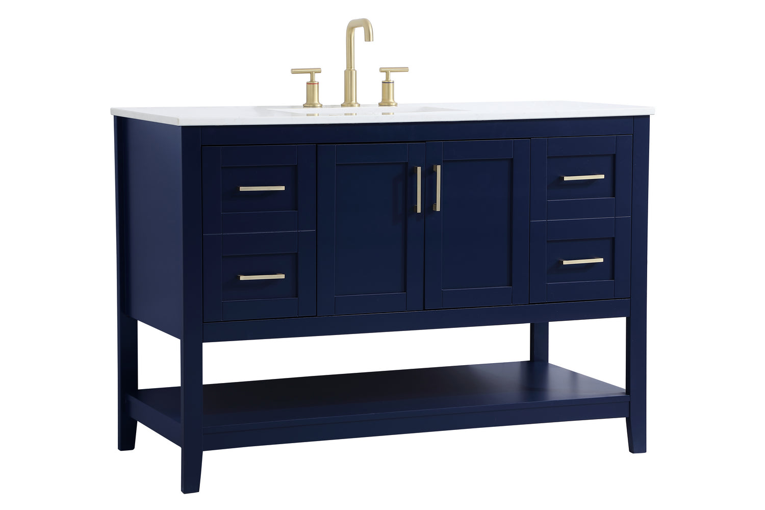 Elegant Lighting - VF16048BL - Single Bathroom Vanity - Aubrey - Blue