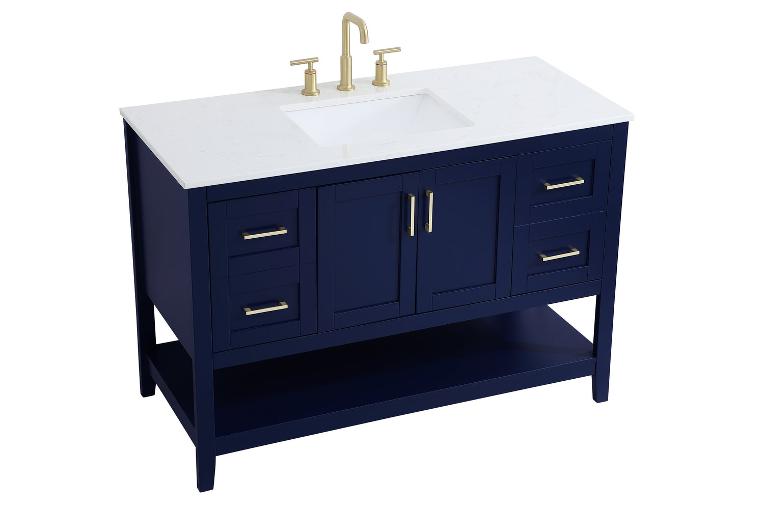 Elegant Lighting - VF16048BL - Single Bathroom Vanity - Aubrey - Blue