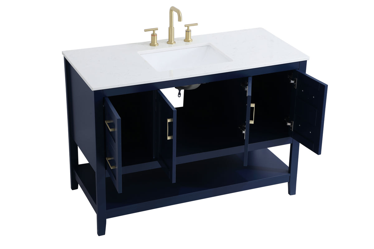 Elegant Lighting - VF16048BL - Single Bathroom Vanity - Aubrey - Blue