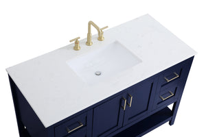 Elegant Lighting - VF16048BL - Single Bathroom Vanity - Aubrey - Blue