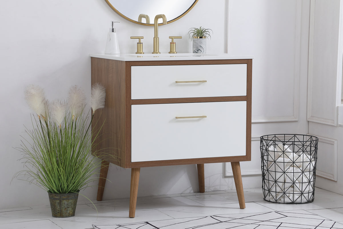 Elegant Lighting - VF41030WH - Bathroom Vanity - Boise - White