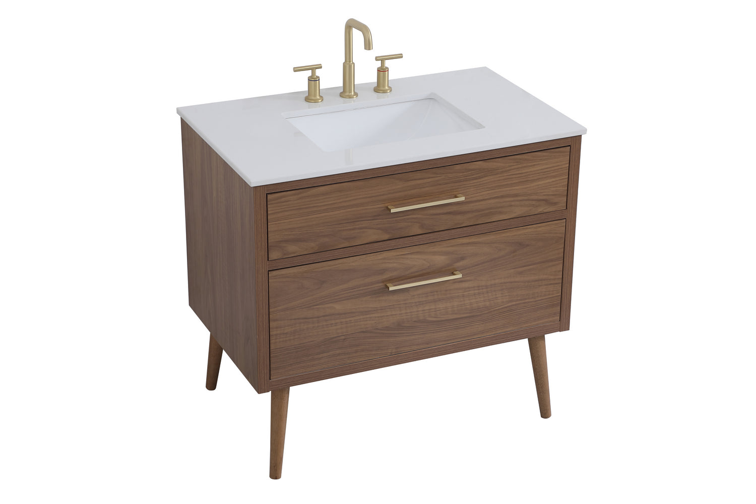 Elegant Lighting - VF41036WB - Bathroom Vanity Set - Boise - Walnut Brown