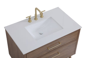 Elegant Lighting - VF41036WB - Bathroom Vanity Set - Boise - Walnut Brown