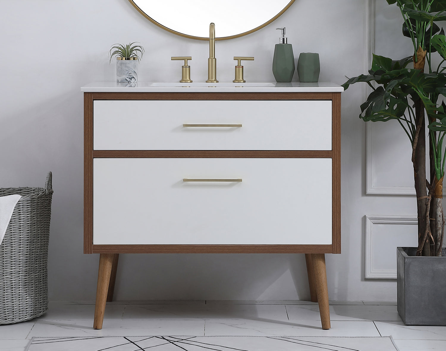 Elegant Lighting - VF41036WH - Bathroom Vanity - Boise - White