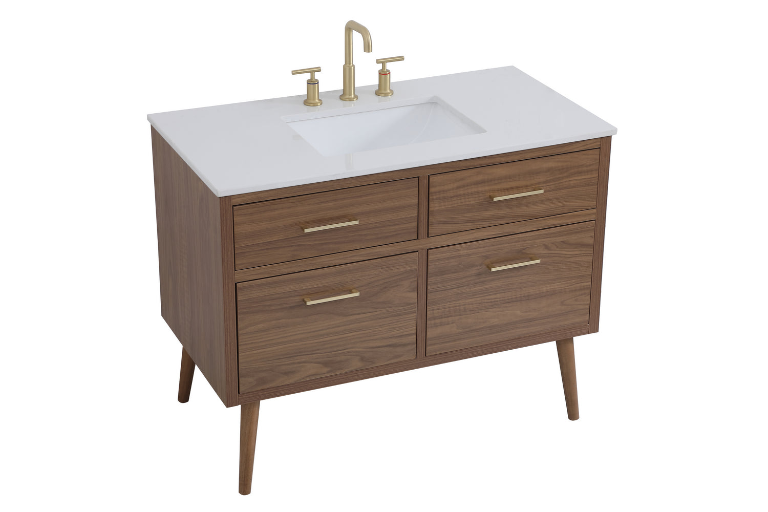 Elegant Lighting - VF41042WB - Bathroom Vanity Set - Boise - Walnut Brown