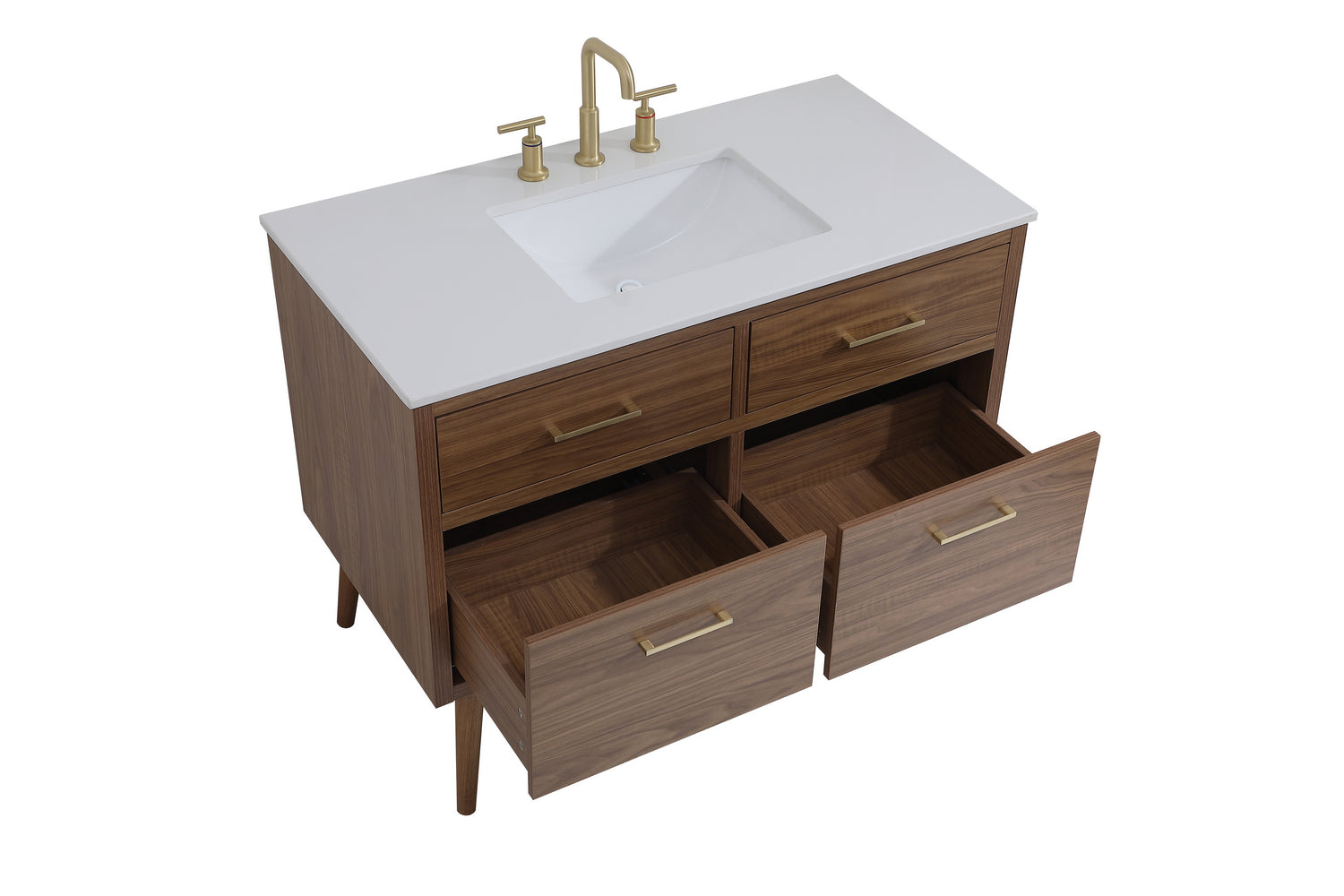 Elegant Lighting - VF41042WB - Bathroom Vanity Set - Boise - Walnut Brown