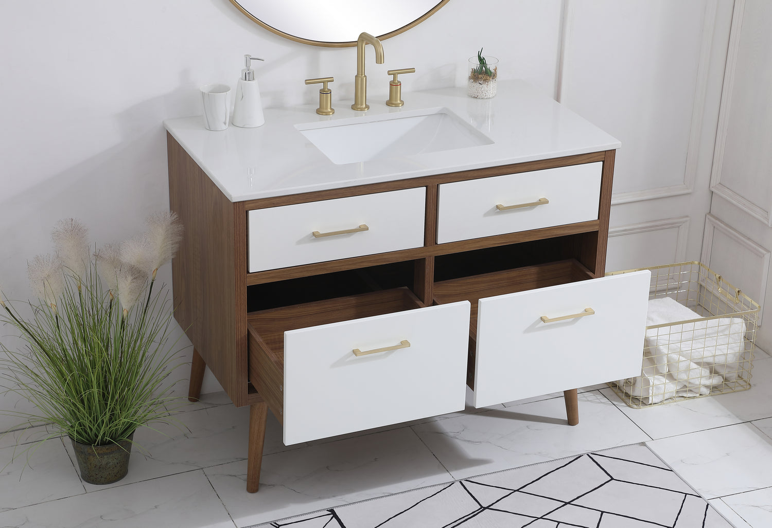 Elegant Lighting - VF41042WH - Bathroom Vanity Set - Boise - White