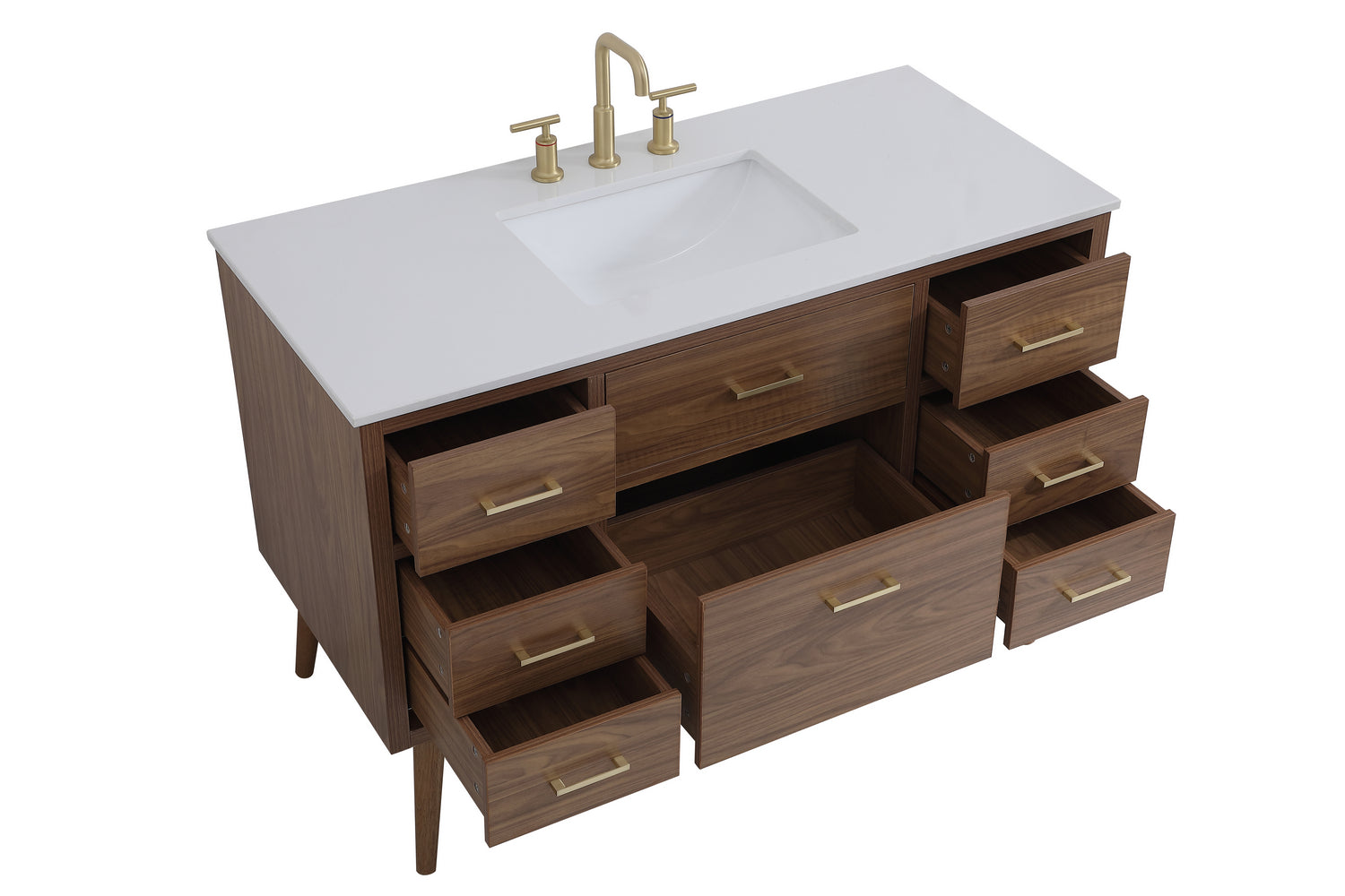 Elegant Lighting - VF41048WB - Bathroom Vanity Set - Boise - Walnut Brown