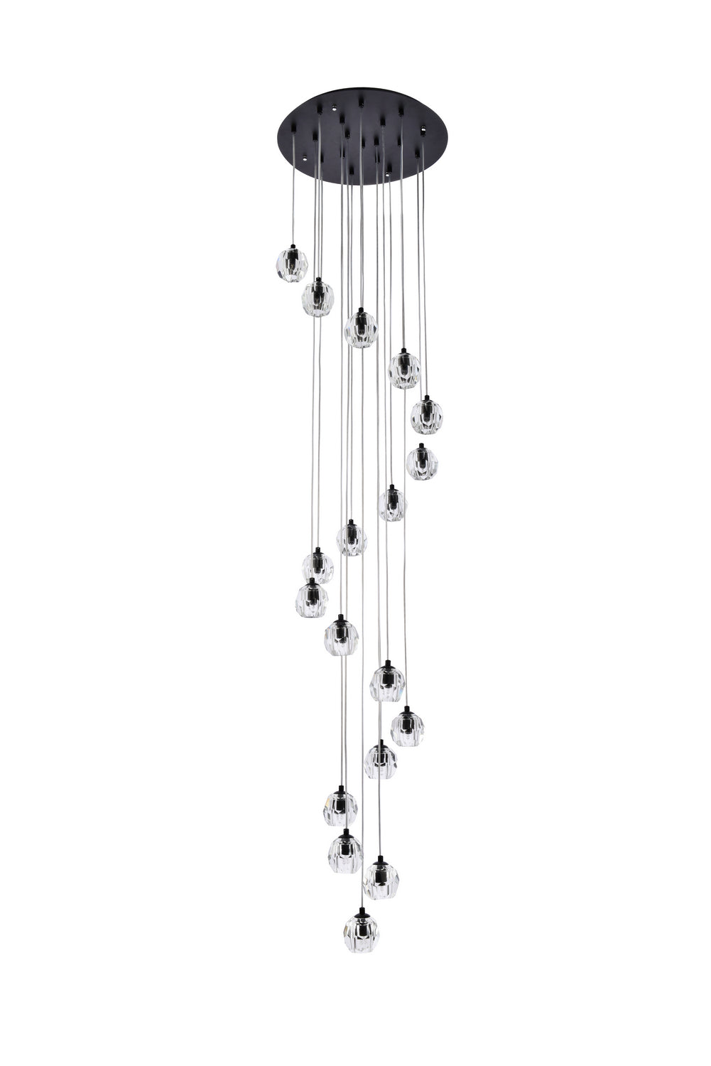 Elegant Lighting - 3505D20BK - LED Pendant - Eren - Black