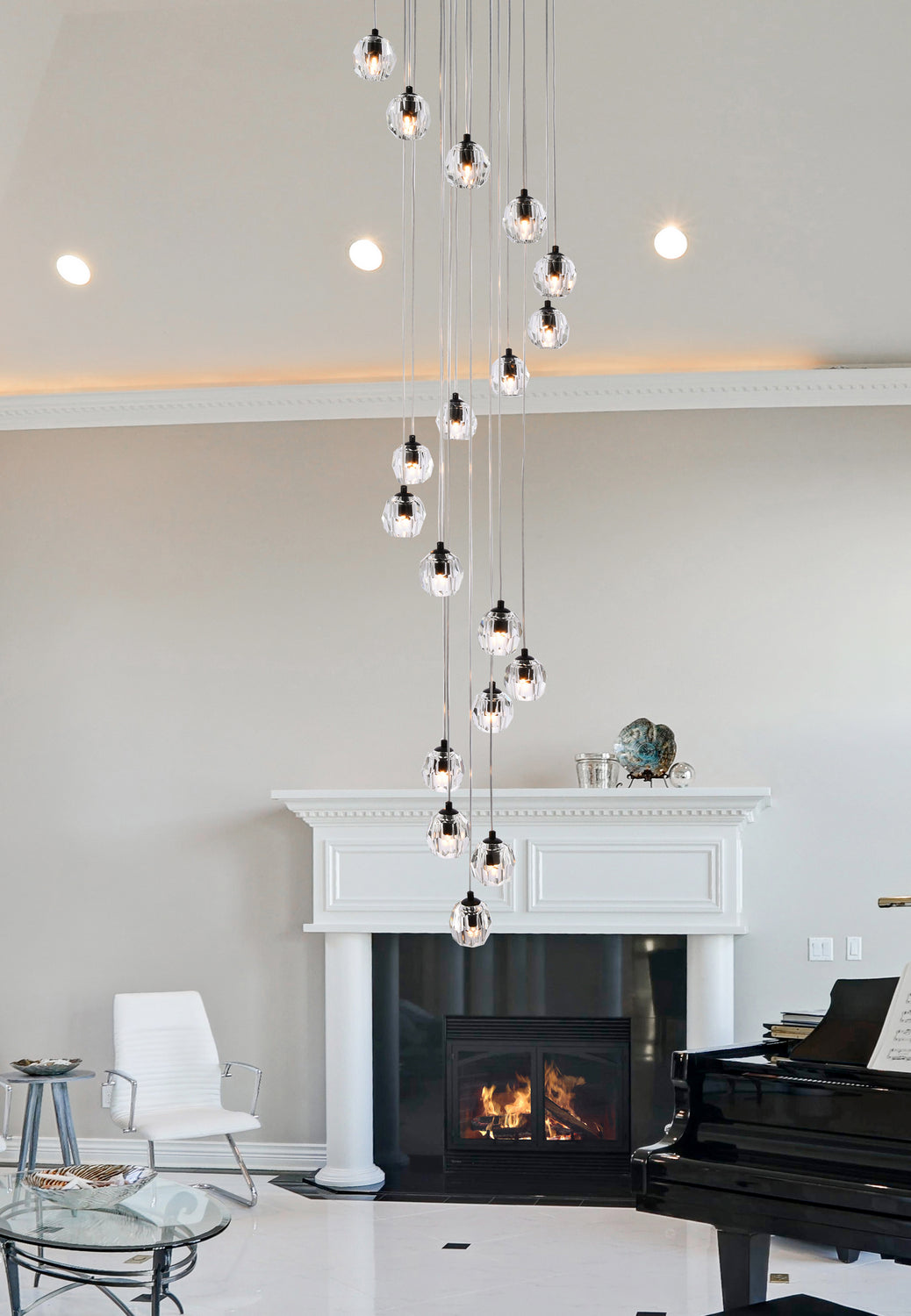 Elegant Lighting - 3505D20BK - LED Pendant - Eren - Black