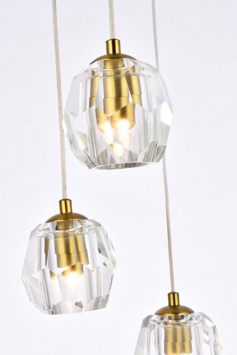 Elegant Lighting - 3505G12G - LED Pendant - Eren - Gold