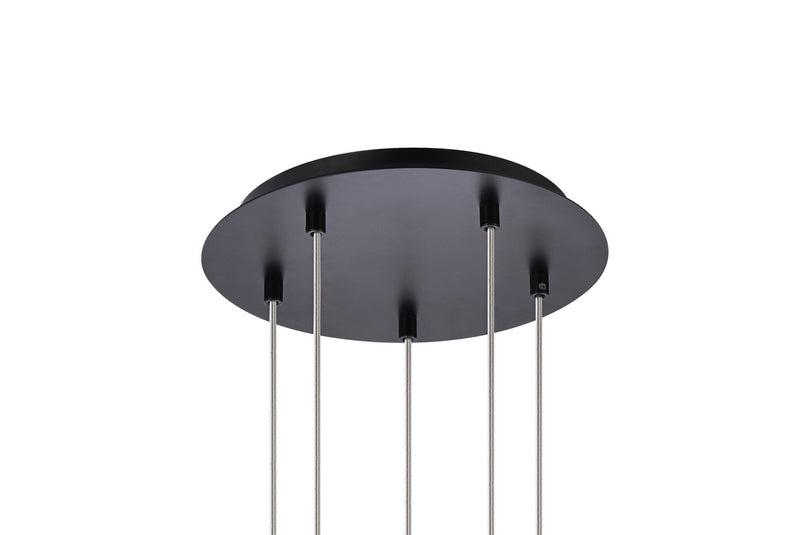 Elegant Lighting - 3505G12BK - LED Pendant - Eren - Black