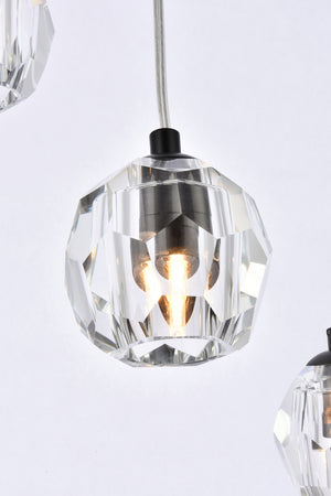 Elegant Lighting - 3505G12BK - LED Pendant - Eren - Black