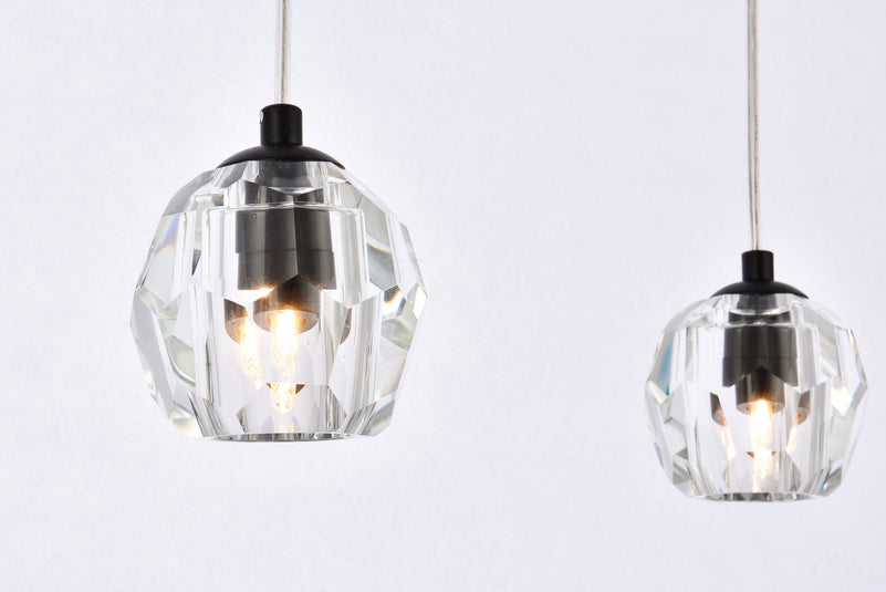 Elegant Lighting - 3505D28BK - LED Pendant - Eren - Black