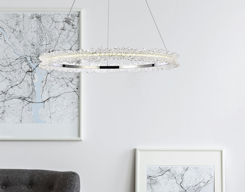 Elegant Lighting - 3506D34C - LED Pendant - Laurel - Chrome