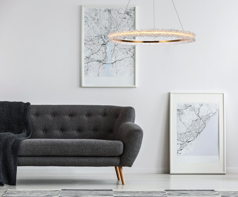 Elegant Lighting - 3506D34G - LED Pendant - Laurel - Gold