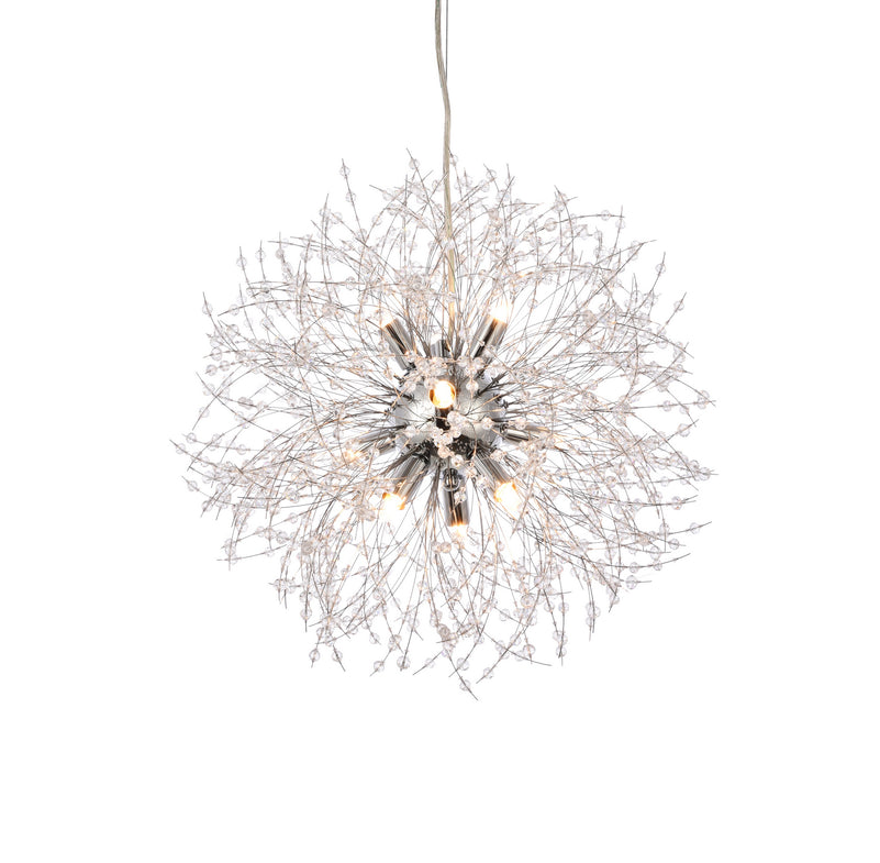 Elegant Lighting - 3507D18C - Nine Light Pendant - Solace - Chrome