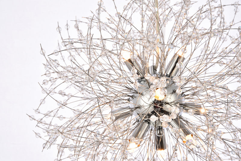 Elegant Lighting - 3507D18C - Nine Light Pendant - Solace - Chrome