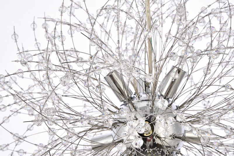 Elegant Lighting - 3507D18C - Nine Light Pendant - Solace - Chrome