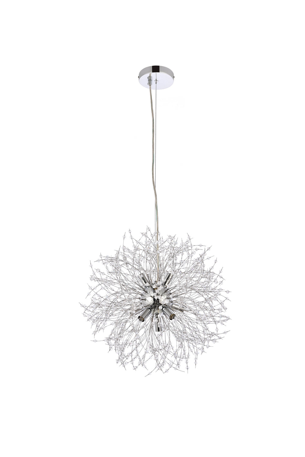 Elegant Lighting - 3507D18C - Nine Light Pendant - Solace - Chrome