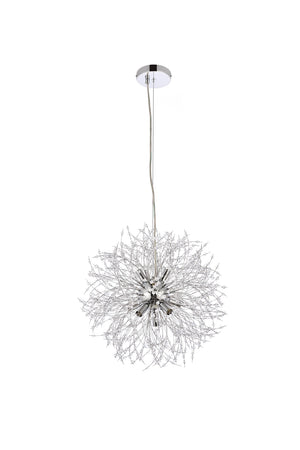 Elegant Lighting - 3507D18C - Nine Light Pendant - Solace - Chrome