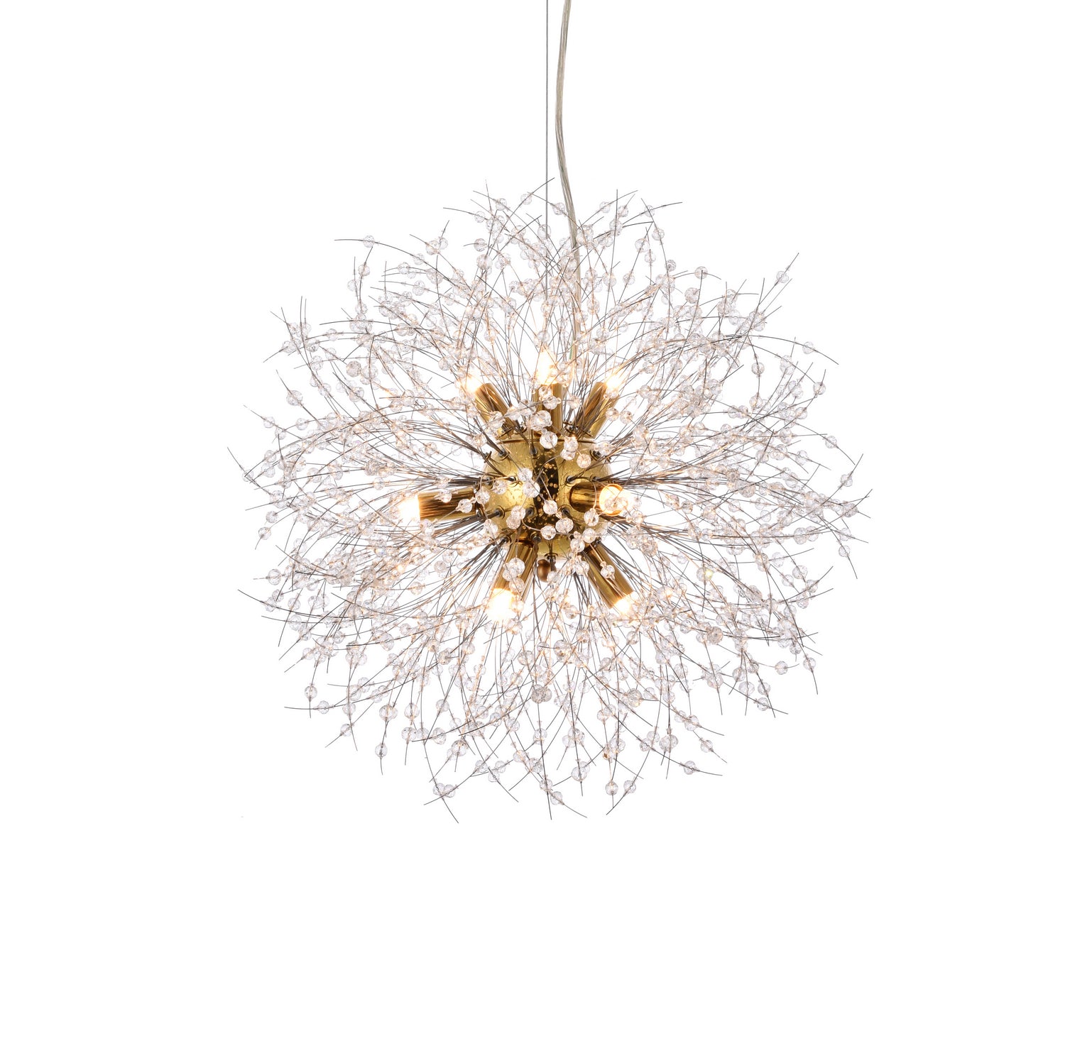 Elegant Lighting - 3507D18G - Nine Light Pendant - Solace - Gold