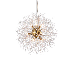 Elegant Lighting - 3507D18G - Nine Light Pendant - Solace - Gold
